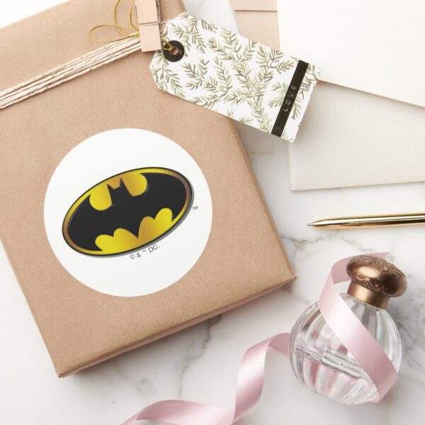 Batman_Symbol___Oval_Gradient_Logo_Classic_Round_Sticker_5 Batman Symbol Oval Gradient Logo Classic Round Sticker