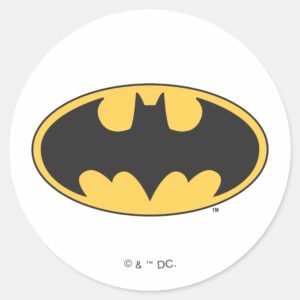 Batman Symbol Oval Logo Classic Round Sticker