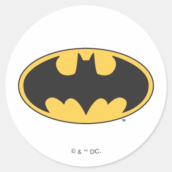 Batman Symbol Oval Logo Classic Round Sticker