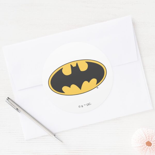 Batman Symbol Oval Logo Classic Round Sticker