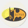 Batman Symbol Silhouette Logo Classic Round Sticker