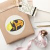 Batman Symbol Silhouette Logo Classic Round Sticker