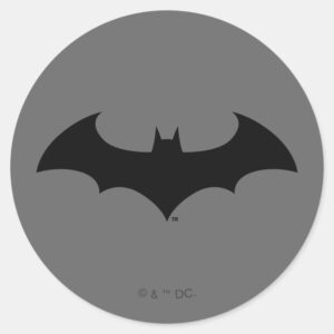 Batman Symbol Simple Bat Silhouette Logo Classic Round Sticker