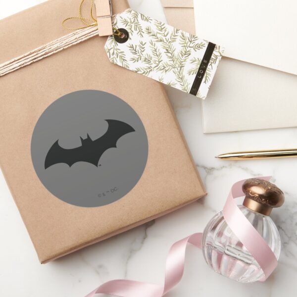 Batman Symbol Simple Bat Silhouette Logo Classic Round Sticker