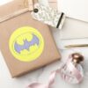 Batman Symbol Sketchbook Purple Logo Classic Round Sticker