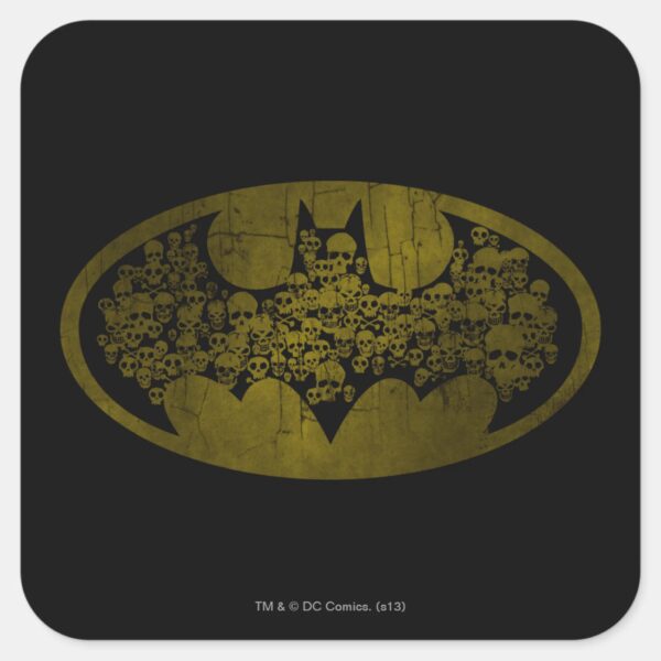 Batman_Symbol___Skulls_in_Bat_Logo_Square_Sticker_1 Batman Symbol Skulls In Bat Logo Square Sticker