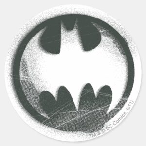 Batman Symbol Spray Symbol Logo Classic Round Sticker
