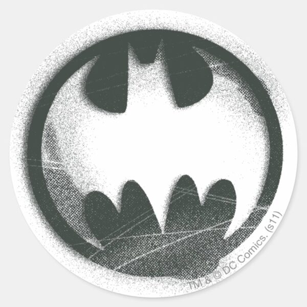 Batman Symbol Spray Symbol Logo Classic Round Sticker