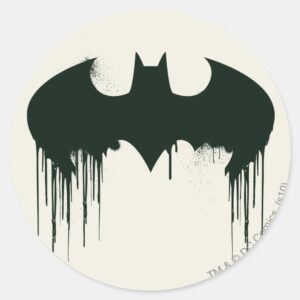 Batman Symbol Spraypaint Logo Classic Round Sticker