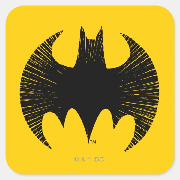 Batman_Symbol___Streak_Logo_Square_Sticker_1 Batman Symbol Streak Logo Square Sticker