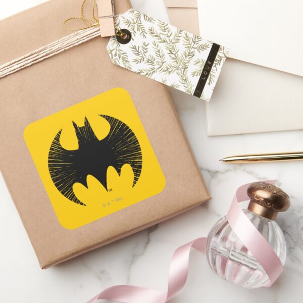 Batman_Symbol___Streak_Logo_Square_Sticker_5 Batman Symbol Streak Logo Square Sticker