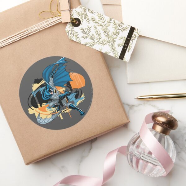 Batman_Throw_Classic_Round_Sticker_5 Batman Throw Classic Round Sticker