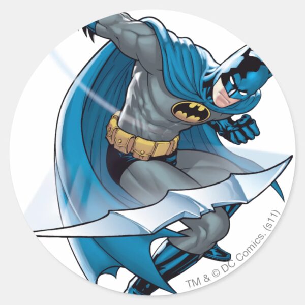 Batman Throwing Star Classic Round Sticker