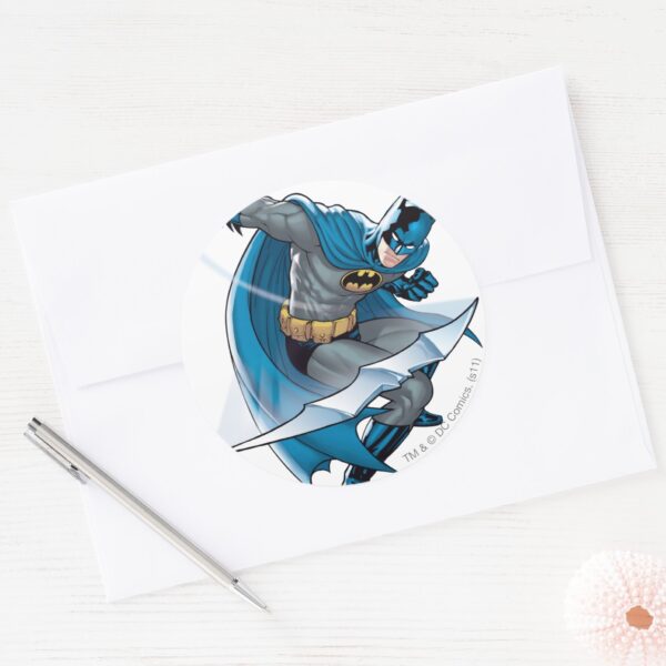 Batman Throwing Star Classic Round Sticker