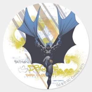 Batman Urban Legends Dark Knight Graffiti Classic Round Sticker