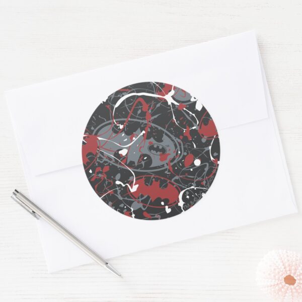 Batman_Urban_Legends_-_Paint_Splatter_Logo_Pattern_Classic_Round_Sticker_3 Batman Urban Legends Paint Splatter Logo Pattern Classic Round Sticker