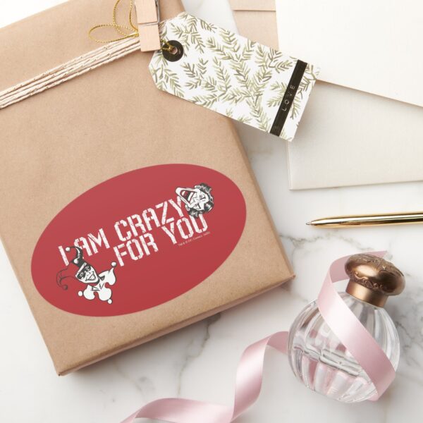 Batman_Valentine___Joker_&_Harley_-_Crazy_For_You_Oval_Sticker_5 Batman Valentine Joker Harley Crazy For You Oval Sticker