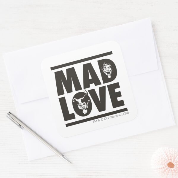 Batman_Valentine___Joker_&_Harley_-_Mad_Love_Square_Sticker_3 Batman Valentine Joker Harley Mad Love Square Sticker