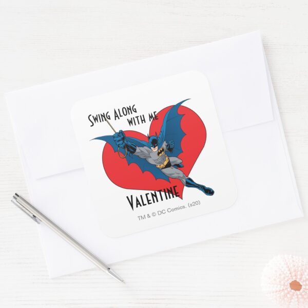 Batman_Valentine___Swing_Along_With_Me_Square_Sticker_3 Batman Valentine Swing Along With Me Square Sticker