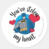 Batman_Valentine___You've_Stolen_My_Heart_Classic_Round_Sticker_1 Batman Valentine Youve Stolen My Heart Classic Round Sticker