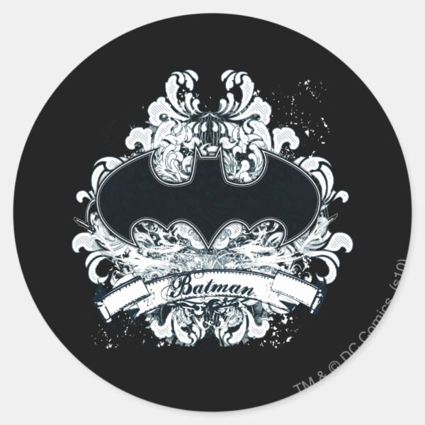 Batman_Vintage_Urban_Grunge_Classic_Round_Sticker_1 Batman Vintage Urban Grunge Classic Round Sticker
