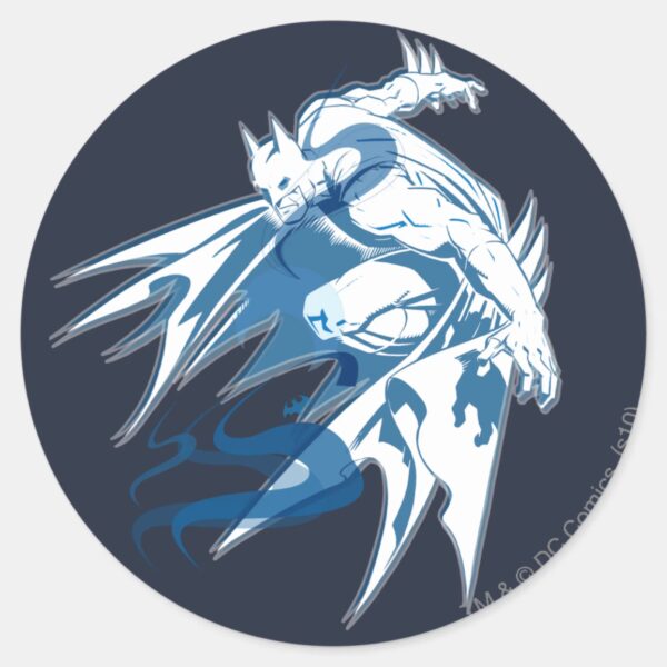 Batman_Water_Tonal_Collage_Classic_Round_Sticker_1 Batman Water Tonal Collage Classic Round Sticker