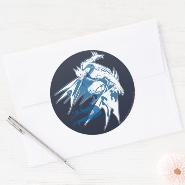 Batman_Water_Tonal_Collage_Classic_Round_Sticker_3 Batman Water Tonal Collage Classic Round Sticker