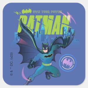 Batman__Own_Your_Power__City_Graphic_Square_Sticker_1 Batman Own Your Power City Graphic Square Sticker