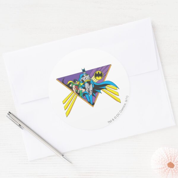 Batman_&_Robin_2_Classic_Round_Sticker_3 Batman Robin 2 Classic Round Sticker