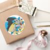 Batman_&_Robin_Profile_Classic_Round_Sticker_5 Batman Robin Profile Classic Round Sticker
