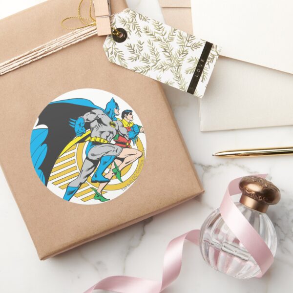 Batman_&_Robin_Profile_Classic_Round_Sticker_5 Batman Robin Profile Classic Round Sticker