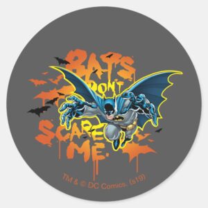 Batman___Bats_Don't_Scare_Me_Classic_Round_Sticker_1 Batman Bats Dont Scare Me Classic Round Sticker