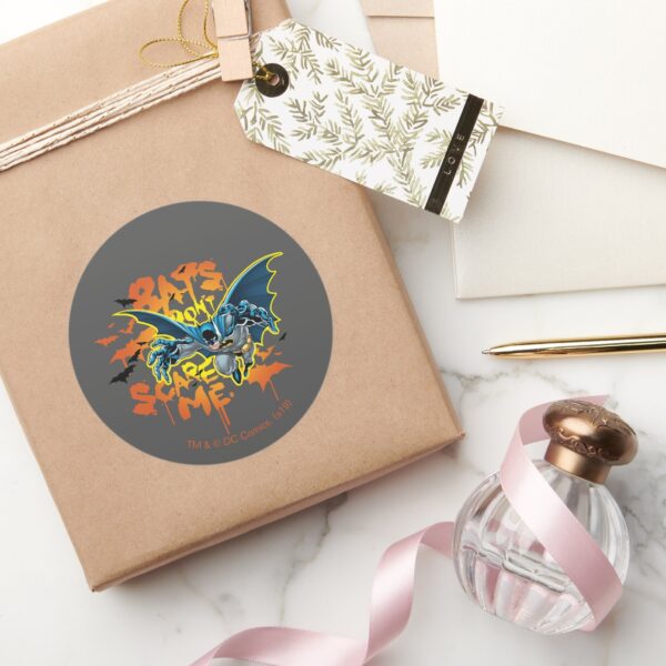 Batman Bats Dont Scare Me Classic Round Sticker