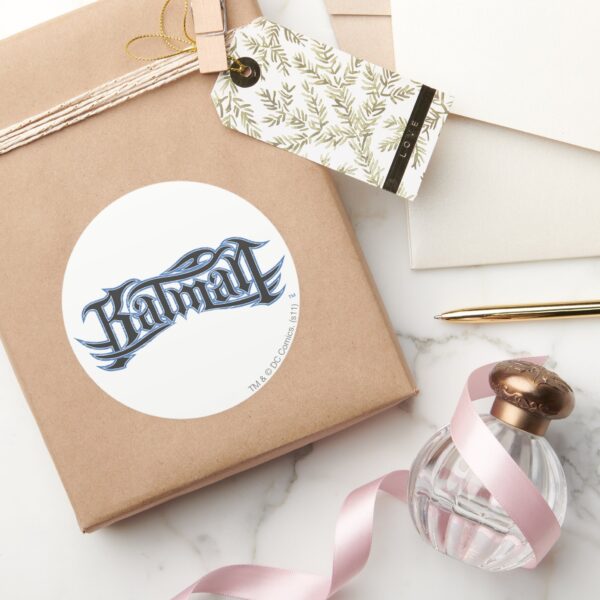 Batman___Blue_Black_Letters_Logo_Classic_Round_Sticker_5 Batman Blue Black Letters Logo Classic Round Sticker