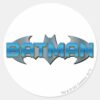 Batman___Blue_Name_Logo_Classic_Round_Sticker_1 Batman Blue Name Logo Classic Round Sticker