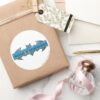 Batman___Blue_Name_Logo_Classic_Round_Sticker_5 Batman Blue Name Logo Classic Round Sticker