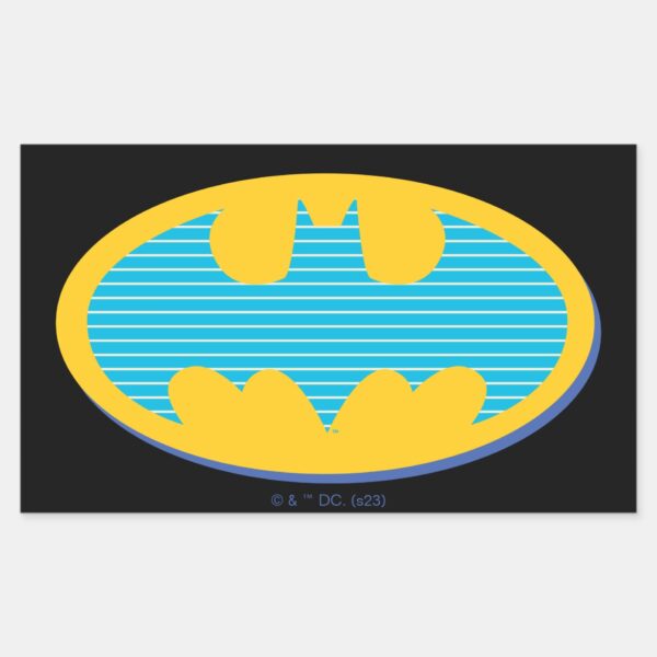 Batman___Cyan_Stripes_Symbol_Rectangular_Sticker_1 Batman Cyan Stripes Symbol Rectangular Sticker