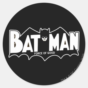 Batman Force Of Good 60s Logo Classic Round Sticker
