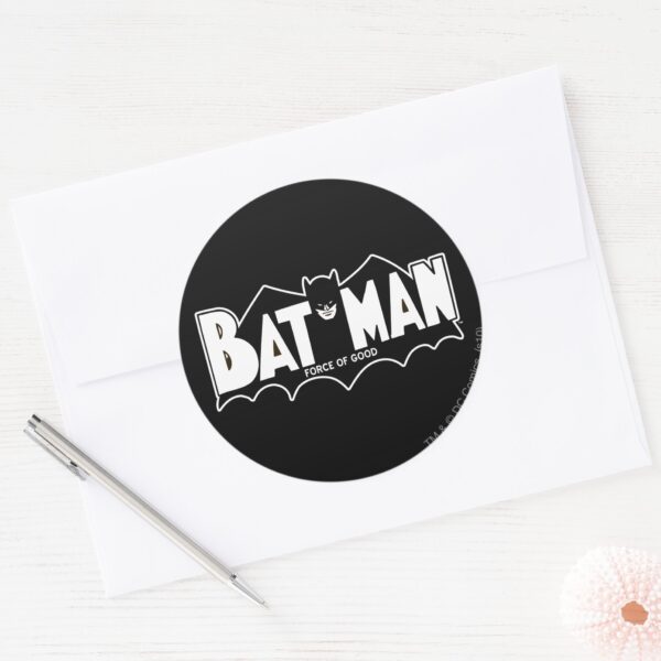 Batman___Force_of_Good_60s_Logo_Classic_Round_Sticker_3 Batman Force Of Good 60s Logo Classic Round Sticker