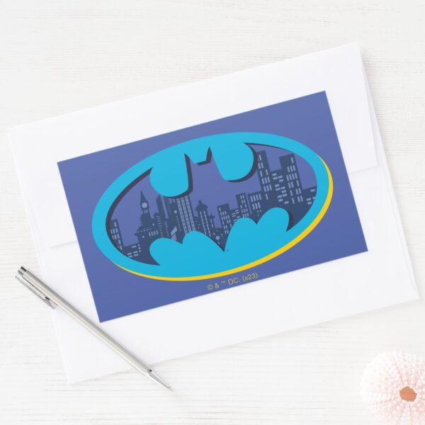 Batman___Gotham_City_Symbol_Rectangular_Sticker_3 Batman Gotham City Symbol Rectangular Sticker