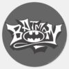 Batman___Graffiti_Name_Logo_Classic_Round_Sticker_1 Batman Graffiti Name Logo Classic Round Sticker