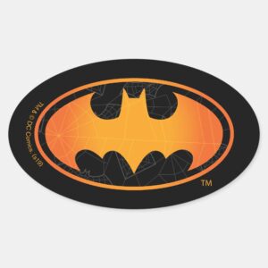 Batman Halloween Web Logo Oval Sticker