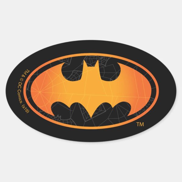 Batman___Halloween_Web_Logo_Oval_Sticker_1 Batman Halloween Web Logo Oval Sticker