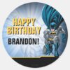 Batman___Happy_Birthday_Classic_Round_Sticker_1 Batman Happy Birthday Classic Round Sticker