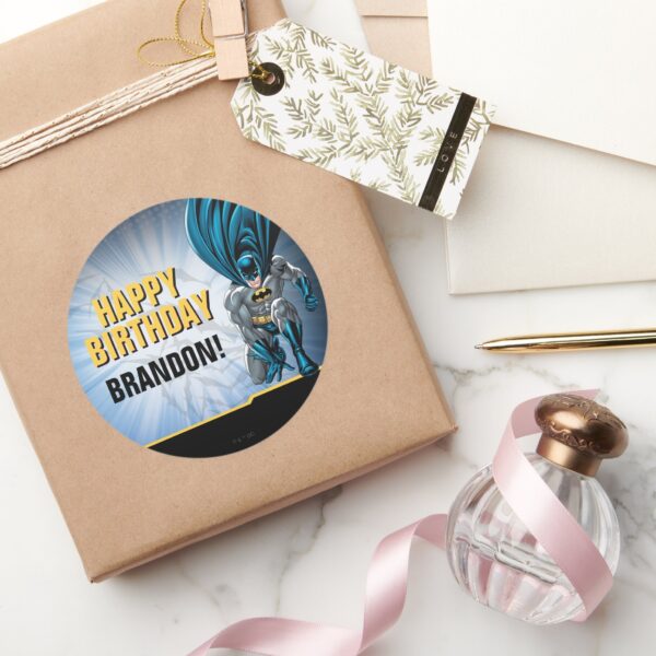 Batman___Happy_Birthday_Classic_Round_Sticker_5 Batman Happy Birthday Classic Round Sticker