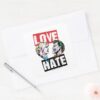 Batman___Harley_Quinn_&_Joker_Love_Hate_Square_Sticker_3 Batman Harley Quinn Joker Love Hate Square Sticker