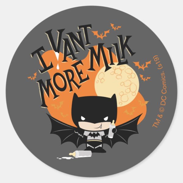 Batman___I_Vant_More_Milk_Classic_Round_Sticker_1 Batman I Vant More Milk Classic Round Sticker