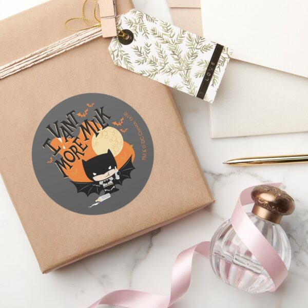 Batman___I_Vant_More_Milk_Classic_Round_Sticker_5 Batman I Vant More Milk Classic Round Sticker