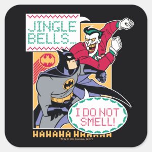 Batman Jingle Bells I Do Not Smell Square Sticker