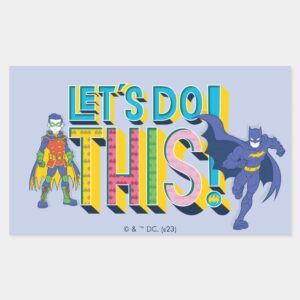 Batman Lets Do This Rectangular Sticker